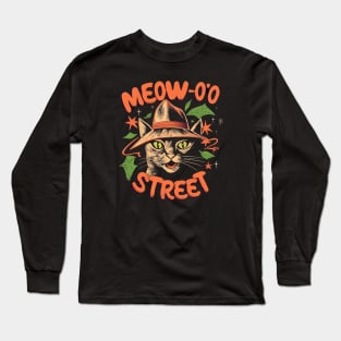 Sweet Dreams Cat Freddy Halloween Vintage Long Sleeve T-Shirt